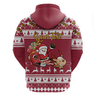 Custom Maryland Christmas Hoodie Santa Claus Riding A Reindeer - Wonder Print Shop