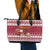 Custom Maryland Christmas Leather Tote Bag Santa Claus Riding A Reindeer - Wonder Print Shop