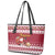 Custom Maryland Christmas Leather Tote Bag Santa Claus Riding A Reindeer - Wonder Print Shop