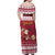 Custom Maryland Christmas Off Shoulder Maxi Dress Santa Claus Riding A Reindeer - Wonder Print Shop