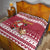 Custom Maryland Christmas Quilt Santa Claus Riding A Reindeer - Wonder Print Shop
