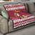 Custom Maryland Christmas Quilt Santa Claus Riding A Reindeer - Wonder Print Shop