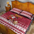 Custom Maryland Christmas Quilt Bed Set Santa Claus Riding A Reindeer - Wonder Print Shop