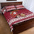 Custom Maryland Christmas Quilt Bed Set Santa Claus Riding A Reindeer - Wonder Print Shop