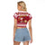 Custom Maryland Christmas Raglan Cropped T Shirt Santa Claus Riding A Reindeer - Wonder Print Shop