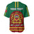 Morocco Proclamation Day Baseball Jersey Marruecos Coat of Arms Roses Pattern - Wonder Print Shop