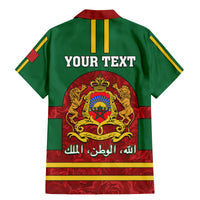 Morocco Proclamation Day Family Matching Mermaid Dress and Hawaiian Shirt Marruecos Coat of Arms Roses Pattern - Wonder Print Shop