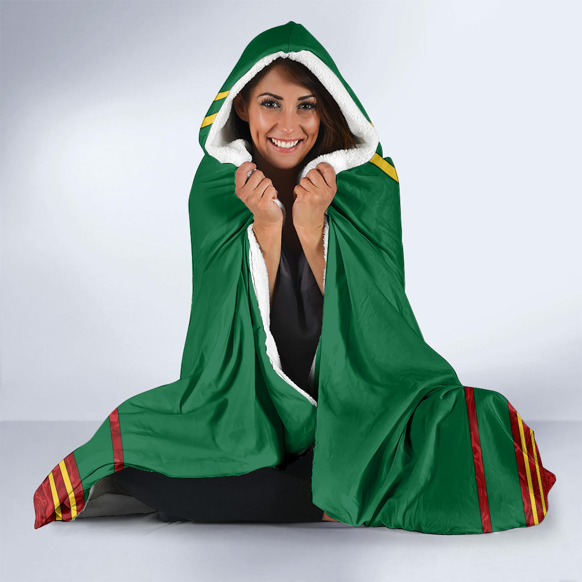 morocco-proclamation-day-hooded-blanket-marruecos-coat-of-arms-roses-pattern