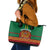 Morocco Proclamation Day Leather Tote Bag Marruecos Coat of Arms Roses Pattern - Wonder Print Shop