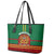 Morocco Proclamation Day Leather Tote Bag Marruecos Coat of Arms Roses Pattern - Wonder Print Shop