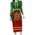 Morocco Proclamation Day Long Sleeve Bodycon Dress Marruecos Coat of Arms Roses Pattern - Wonder Print Shop