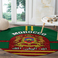 morocco-proclamation-day-round-carpet-marruecos-coat-of-arms-roses-pattern