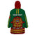 Morocco Proclamation Day Wearable Blanket Hoodie Marruecos Coat of Arms Roses Pattern - Wonder Print Shop