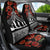New Zealand ANZAC Day Car Seat Cover Poppy With Polynesian Pattern - Wonder Print Shop