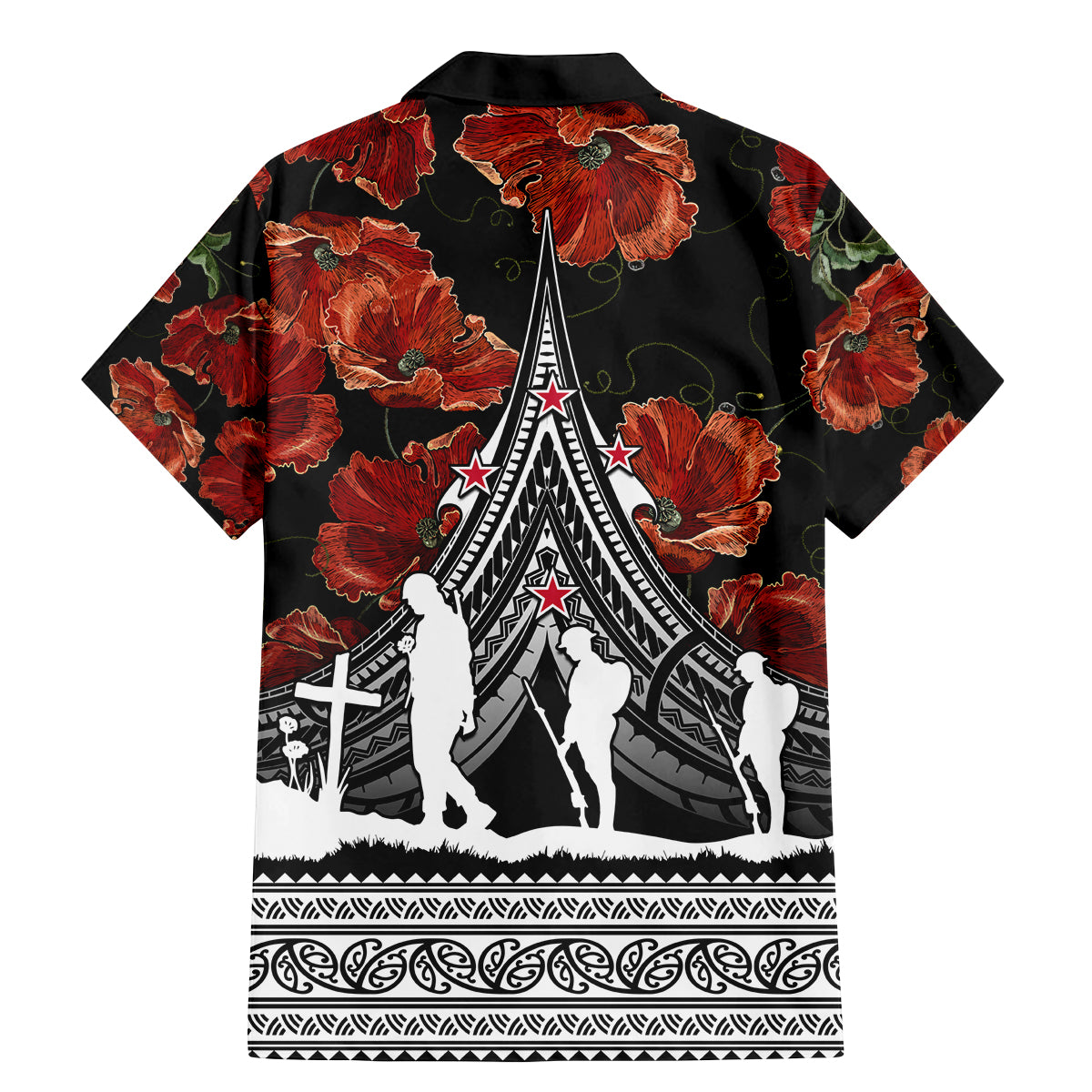 New Zealand ANZAC Day Family Matching Mermaid Dress and Hawaiian Shirt Poppy With Polynesian Pattern - Wonder Print Shop
