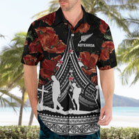 New Zealand ANZAC Day Hawaiian Shirt Poppy With Polynesian Pattern - Wonder Print Shop