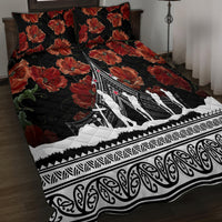 New Zealand ANZAC Day Quilt Bed Set Poppy With Polynesian Pattern - Wonder Print Shop