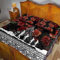 New Zealand ANZAC Day Quilt Bed Set Poppy With Polynesian Pattern - Wonder Print Shop