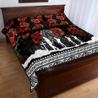 New Zealand ANZAC Day Quilt Bed Set Poppy With Polynesian Pattern - Wonder Print Shop