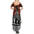 New Zealand ANZAC Day Summer Maxi Dress Poppy With Polynesian Pattern - Wonder Print Shop