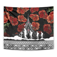 New Zealand ANZAC Day Tapestry Poppy With Polynesian Pattern - Wonder Print Shop