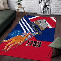 Australia Day Kangaroo and Koala With Flag Area Rug - Wonder Print Shop