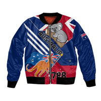 Australia Day Kangaroo and Koala With Flag Bomber Jacket - Wonder Print Shop