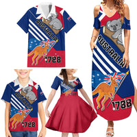Australia Day Kangaroo and Koala With Flag Family Matching Summer Maxi Dress and Hawaiian Shirt - Wonder Print Shop