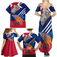 Australia Day Kangaroo and Koala With Flag Family Matching Summer Maxi Dress and Hawaiian Shirt - Wonder Print Shop
