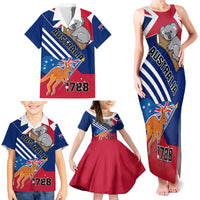 Australia Day Kangaroo and Koala With Flag Family Matching Tank Maxi Dress and Hawaiian Shirt - Wonder Print Shop