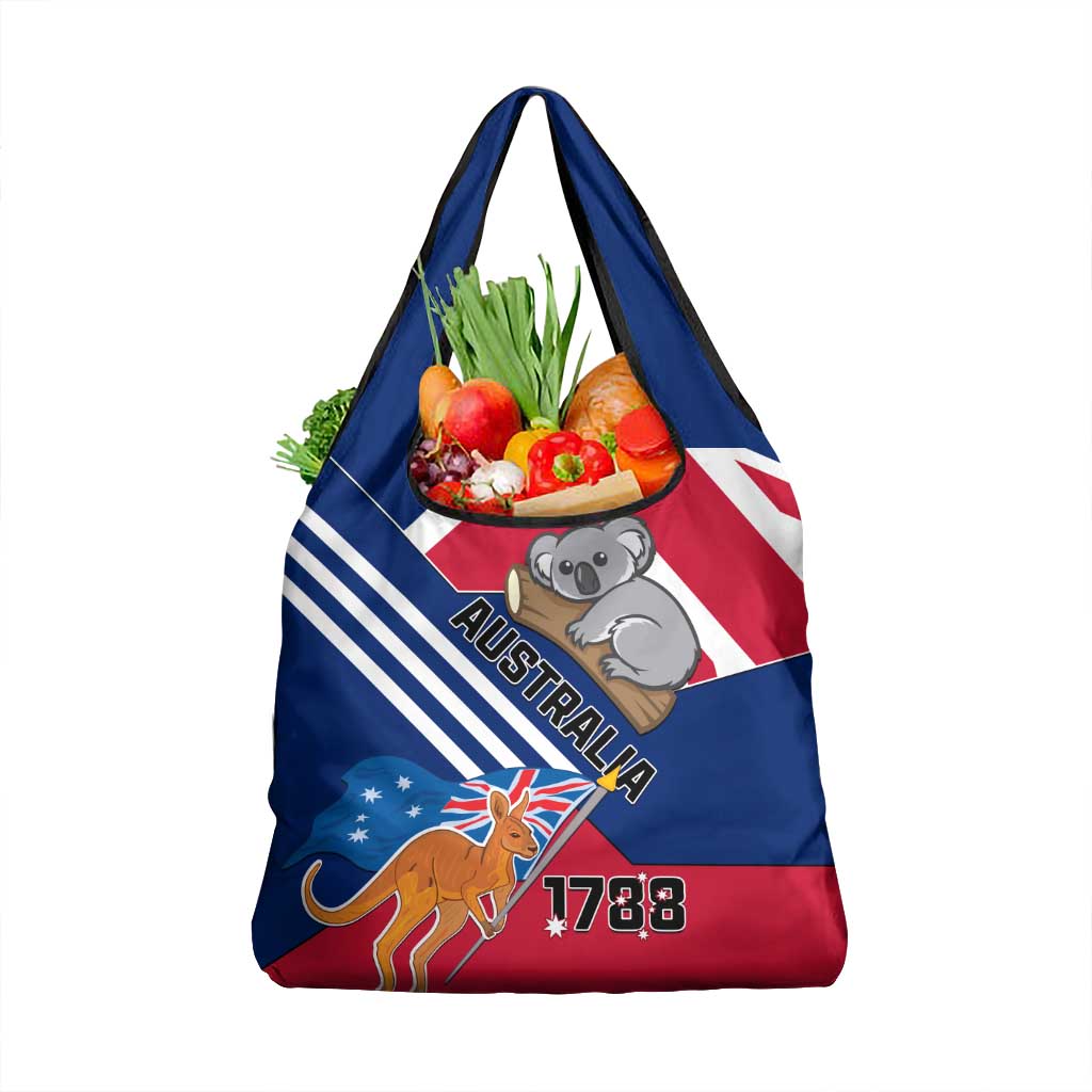 Australia Day Kangaroo and Koala With Flag Grocery Bag