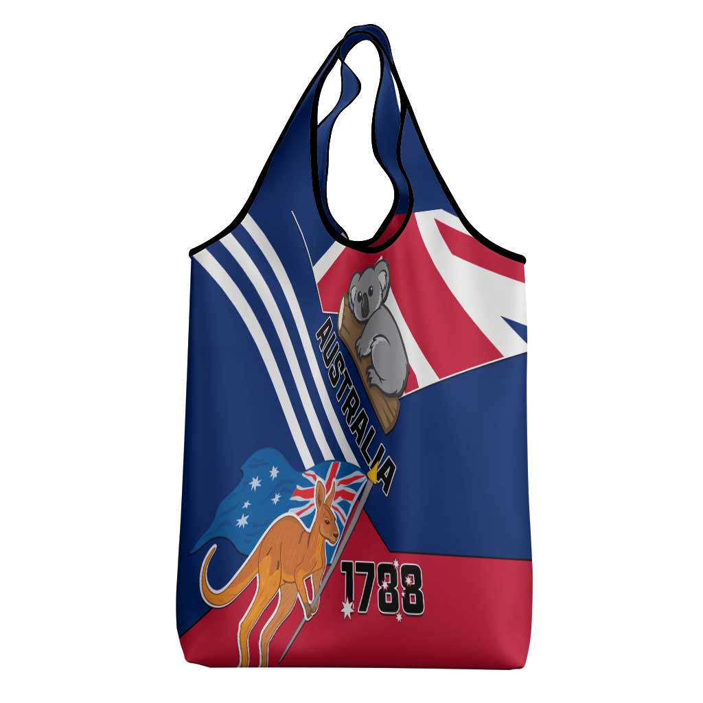 Australia Day Kangaroo and Koala With Flag Grocery Bag