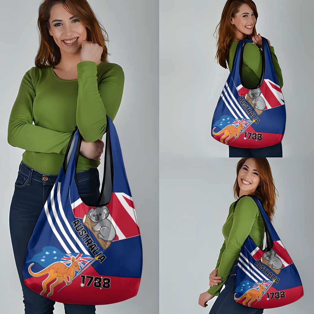 Australia Day Kangaroo and Koala With Flag Grocery Bag