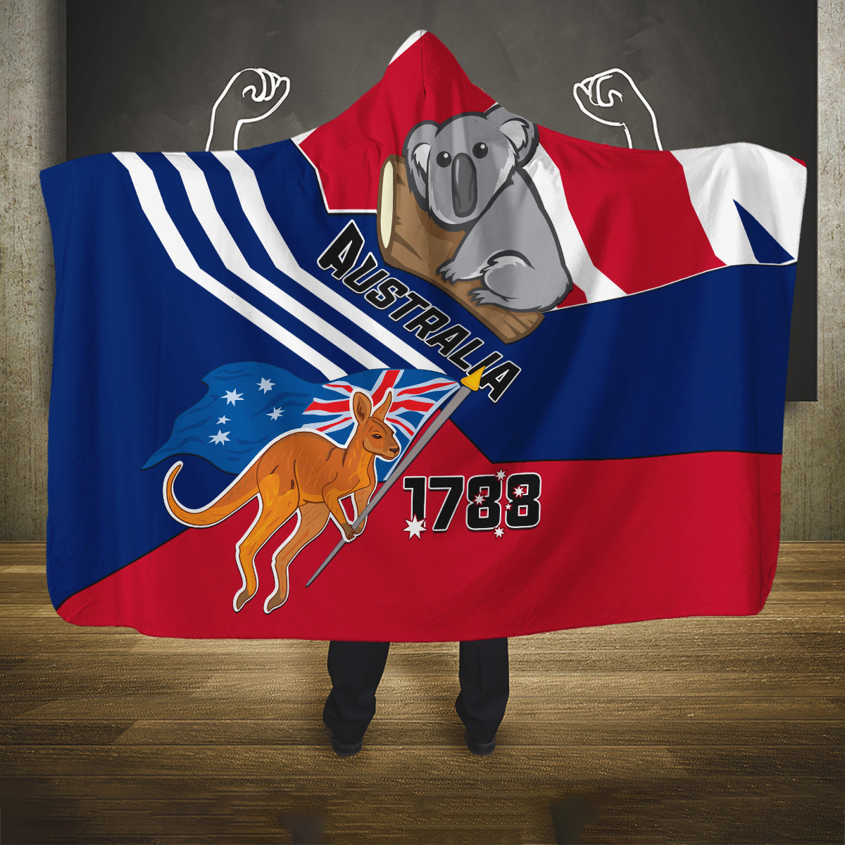 australia-day-kangaroo-and-koala-with-flag-hooded-blanket
