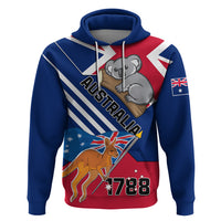 Australia Day Kangaroo and Koala With Flag Hoodie - Wonder Print Shop