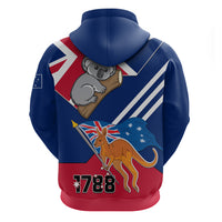 Australia Day Kangaroo and Koala With Flag Hoodie - Wonder Print Shop