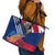 Australia Day Kangaroo and Koala With Flag Leather Tote Bag - Wonder Print Shop