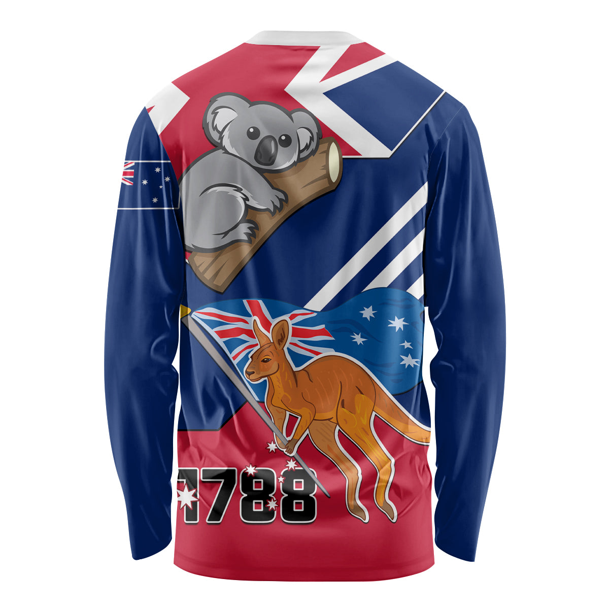 Australia Day Kangaroo and Koala With Flag Long Sleeve Shirt - Wonder Print Shop