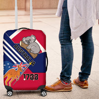 Australia Day Kangaroo and Koala With Flag Luggage Cover - Wonder Print Shop