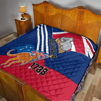 Australia Day Kangaroo and Koala With Flag Quilt - Wonder Print Shop