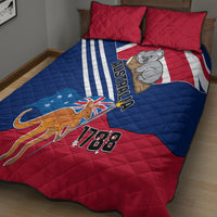 Australia Day Kangaroo and Koala With Flag Quilt Bed Set - Wonder Print Shop
