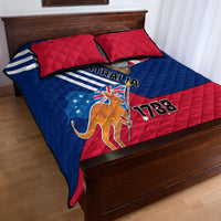 Australia Day Kangaroo and Koala With Flag Quilt Bed Set - Wonder Print Shop