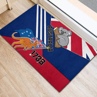 Australia Day Kangaroo and Koala With Flag Rubber Doormat - Wonder Print Shop