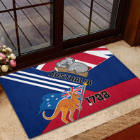 Australia Day Kangaroo and Koala With Flag Rubber Doormat - Wonder Print Shop