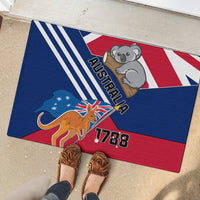Australia Day Kangaroo and Koala With Flag Rubber Doormat - Wonder Print Shop
