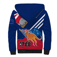 Australia Day Kangaroo and Koala With Flag Sherpa Hoodie - Wonder Print Shop