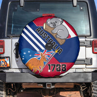 Australia Day Kangaroo and Koala With Flag Spare Tire Cover - Wonder Print Shop