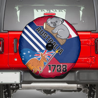 Australia Day Kangaroo and Koala With Flag Spare Tire Cover - Wonder Print Shop