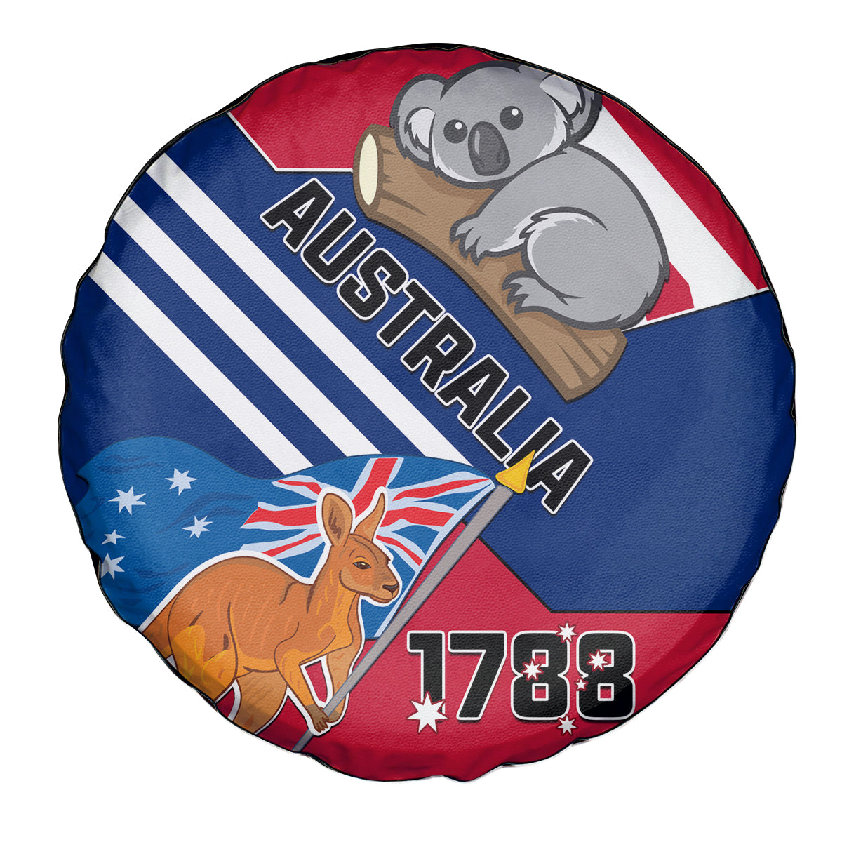 Australia Day Kangaroo and Koala With Flag Spare Tire Cover - Wonder Print Shop