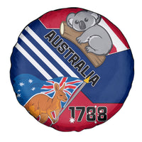 Australia Day Kangaroo and Koala With Flag Spare Tire Cover - Wonder Print Shop